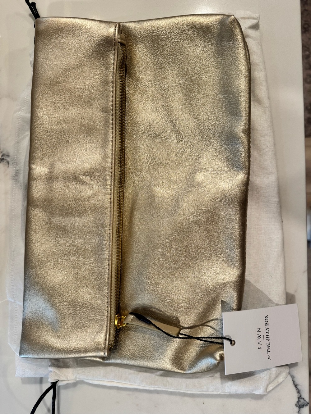 Metallic Gold Clutch Bag - Women's Accessory